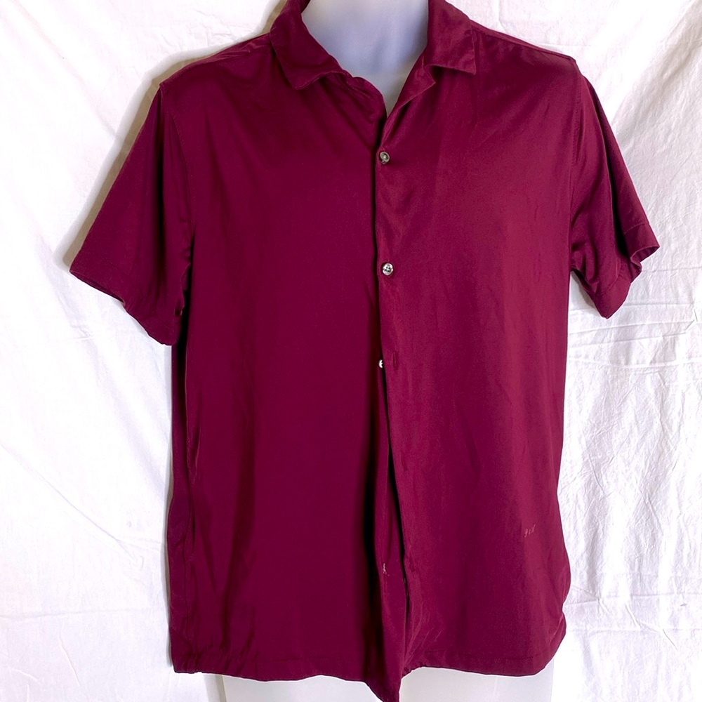 Porter & Ash Men’s Kinetic Stretch Button-Down Performance Athletic Shirt sz S